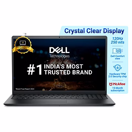 dell [smartchoice] core i3-1215u, 12th gen (8gb ram/512gb ssd/fhd/window 11/ms office' 21/15"(38 cm)/15 month mcafee/black/1.48kg laptop