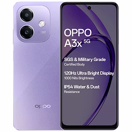 oppo a3x 5g (starry purple, 4gb ram, 128gb storage)|6.67” hd+ 120hz refresh rate screen | 45w supervooc