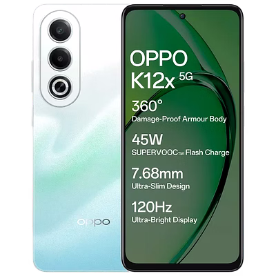 oppo k12x 5g (8gb ram, 256gb, breeze blue)
