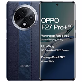 oppo f27 pro+ 5g (midnight navy, 8gb ram, 256gb storage) | 6.7" fhd+ amoled toughest 3d curved display|64mp ai featured camera|ip69 | 67w supervooc
