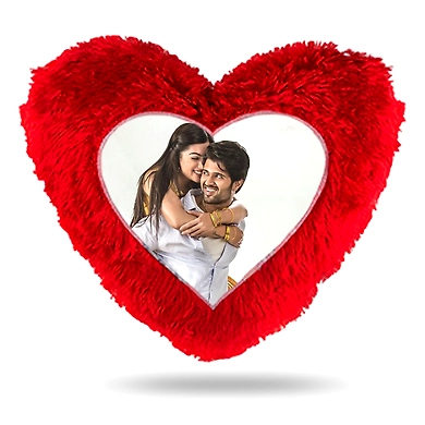 Fur Heart Cushion-Normal-2