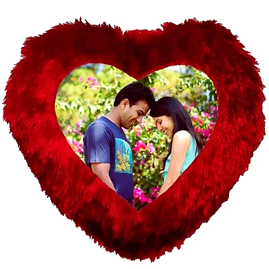 Fur Heart Cushion-Normal-6