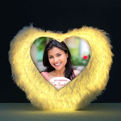 Fur Heart Cushion-RVPCHSWL