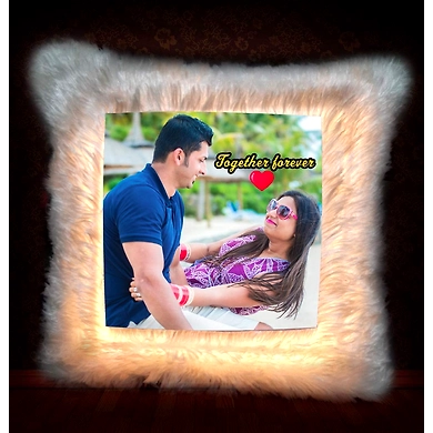 Fur Square Cushion-LED-6
