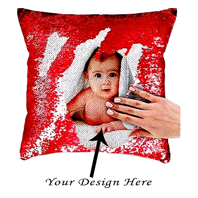 Magic Sequin Square Cushion-Single Side-5