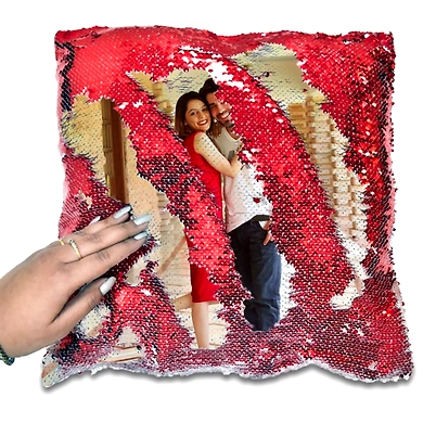 Magic Sequin Square Cushion-Single Side-4