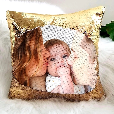 Magic Sequin Square Cushion-Single Side-1