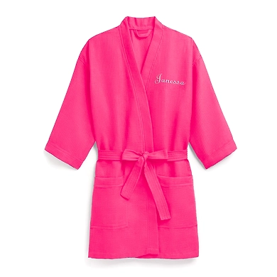 Personalized Adult Bathrobe-Pink-Free-3