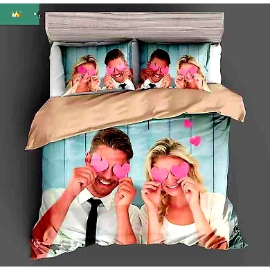 Personalized Bed Sheet with Pillow Cover-3
