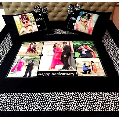Personalized Bed Sheet with Pillow Cover-5