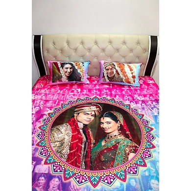 Personalized Bed Sheet with Pillow Cover-8