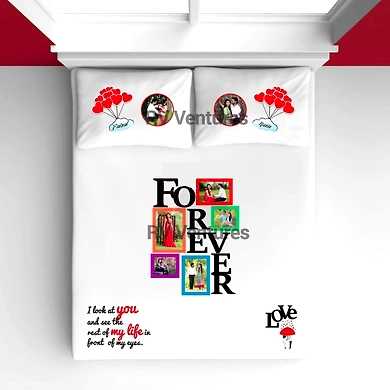 Personalized Bed Sheet with Pillow Cover-10