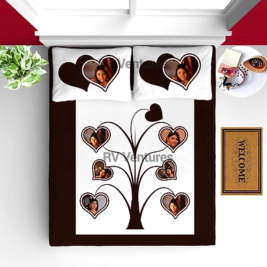 Personalized Bed Sheet with Pillow Cover-11
