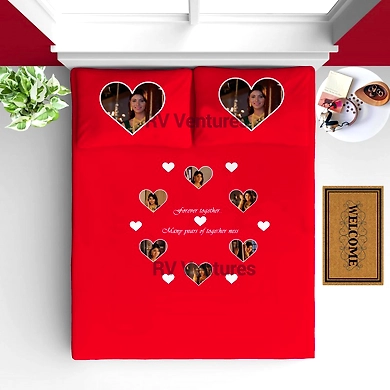 Personalized Bed Sheet with Pillow Cover-13