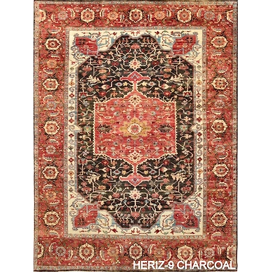 Heriz-9 Charcoal-Heriz-9B