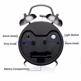 Twin Bell Alarm Clock – Perfect for Heavy Sleepers – Loud Bell Alarm – Upgraded Version