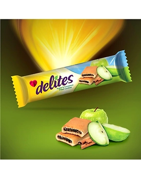 Delites Apple & Cinnamon Filled Cookies - 110g