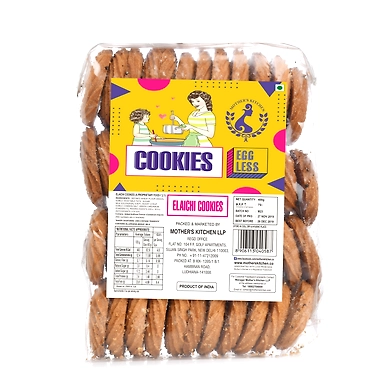 MOTHER'S KITCHEN Cookies Combo of Low Cholesterol Elaichi Cookies-Fresh and All Natural Biscuits (Pack of 4) 400x4g-1