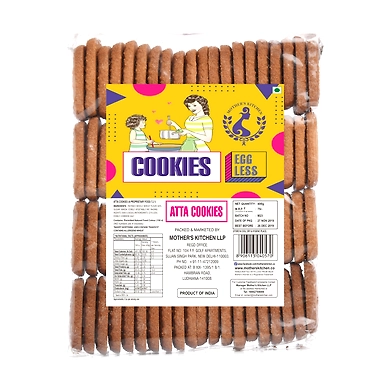 MOTHER'S KITCHEN Cookies Combo of Low Cholesterol Atta Cookies-Fresh and All Natural Biscuits (Pack of 4) 400x4g-1