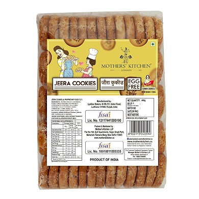 MOTHER'S KITCHEN Cookies Combo of Low Cholesterol Jeera Atta Cookies-Fresh and All Natural Biscuits (Pack of 4) 400x4g-MK-JEERA-P4_400g