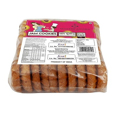 MOTHER'S KITCHEN Cookies Combo of Low Cholesterol Jam Atta Cookies-Fresh and All Natural Biscuits (Pack of 4) 400x4g-4