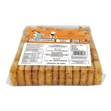 MOTHER'S KITCHEN Cookies Combo of Low Cholesterol Ajwain Atta Cookies-Fresh and All Natural Biscuits (Pack of 4) 400x4g-3