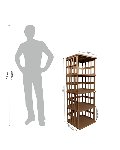 Surprise Book shelf 4 stage-Beige-3