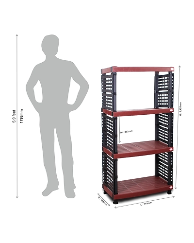 Surprise Heavy Duty Fileshelf 4 stg-Brown-3