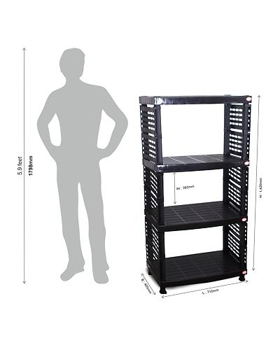Surprise Heavy Duty Fileshelf 4 stg-Black-2