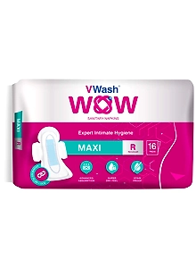 Vwash Wow Maxi Sanitary Napkin - 16 Count (Regular)