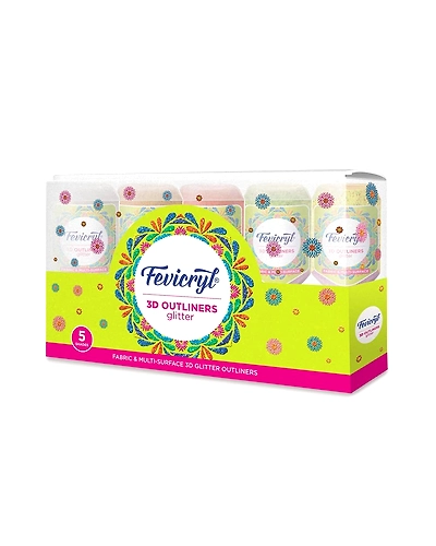FEVICRYL 3D OUTLINERS KIT (Glitter)-1