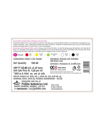 FEVICRYL 3D OUTLINERS KIT (Regular)-89000060