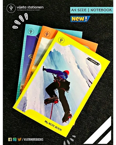 Vijeta A4 Yellow Page Notebook MRP 80 (32.5x21)-1