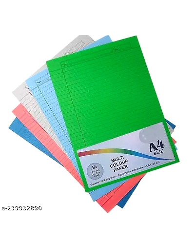 Pastel Sheet A4 Coloured Ruled-89002004