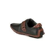 DRIVING - 374 BLACK+BROWN LEATHER SHOES