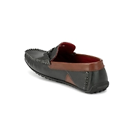 FILIPY F-13 BLACK+BROWN LOAFERS-UK6