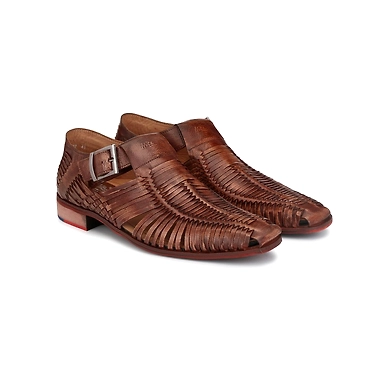 STAR - 7722 TAN LEATHER PARTY WEAR-UK8-1
