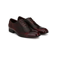 GREEJMAN - 1807 RED LEATHER SHOES-UK6