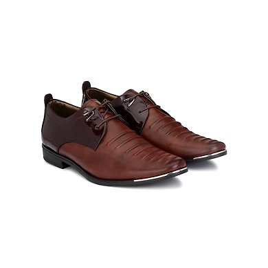 METALICO - 6958 BROWN LEATHER PARTY WEAR-UK7-1