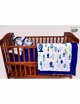 Baby Bedding  5 pieces set Little Fish With pillow-1-sm
