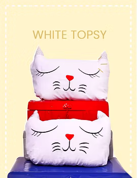 White Topsy Cushion-CS0021-sm