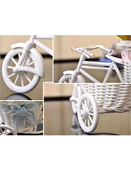 LOF New Year Gift For Friends Girlfriend Best Wishes and Home Decoration Flower Basket Cycle with Greeting Card Teddy ST-04-2-sm