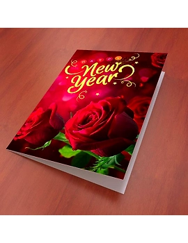 LOF New Year Gift For Friends Girlfriend Best Wishes and Home Decoration Flower Basket Cycle with Greeting Card ST-03-1-sm