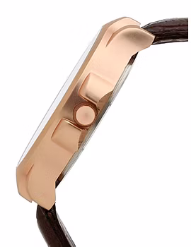 LOF White Round Dial Leather Strap Men's Multi function Analog watch - LW2006-2-sm