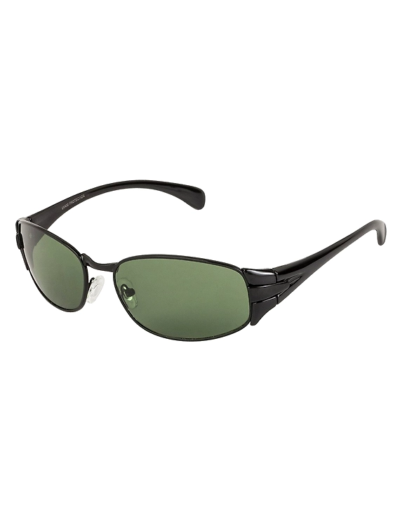 VESPL Collection UV Protected Rectangular Black Men's and Women's Sunglasses with Glass Lens (V-9811, Green)-V-9811