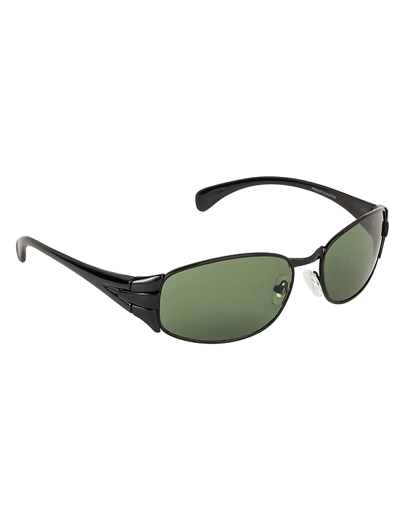 VESPL Collection UV Protected Rectangular Black Men's and Women's Sunglasses with Glass Lens (V-9811, Green)-1