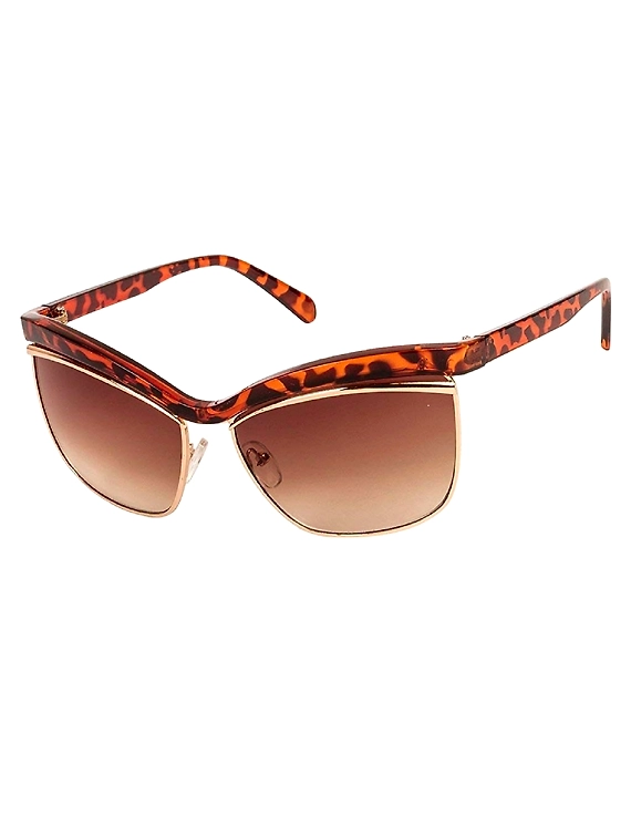VESPL UV Protected Cat Eye Women's Sunglasses - (V-6901|60|Brown Color Lens)-1