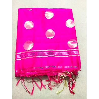 Fuchsia Color Cotton Silk Saree With Running Blouse-Fuchsia -1