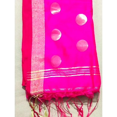 Fuchsia Color Cotton Silk Saree With Running Blouse-SACS03