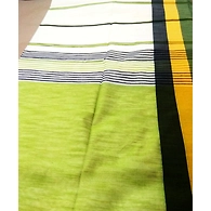 Cream Color Khadi Handloom Cotton Saree With Running Blouse-Cream